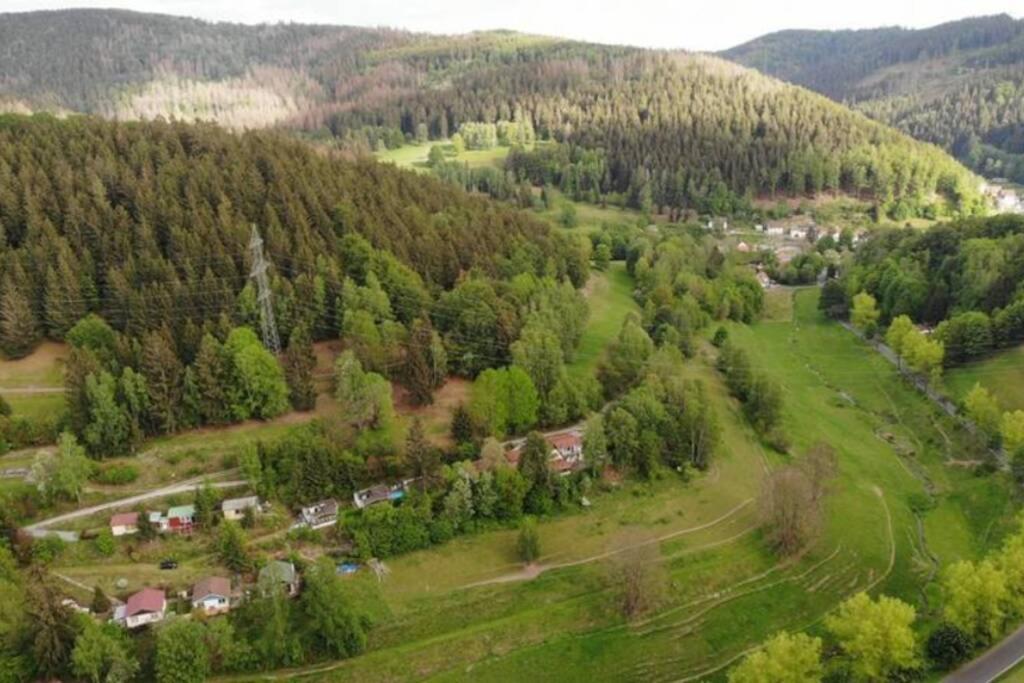 Ruhiges Ferienhaus Am Waldrand Mit Sauna Und Kamin - Hellaberg II Langenbach  ภายนอก รูปภาพ